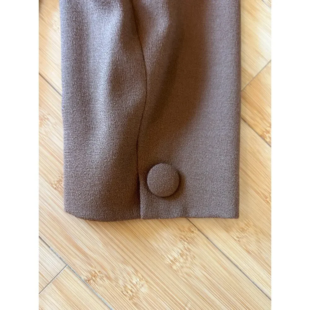 Vintage Saville Suit Skirt & Blazer Size 16 100%‎ Wool Camel Brown Career Church